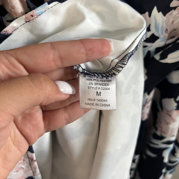 Akira Chicago Black Label Floral Print A-Line Mini Dress Women's Size Medium - Picture 7 of 9